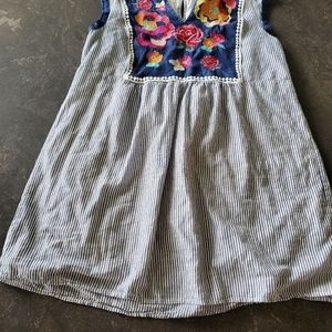 Embroidered baby doll dress